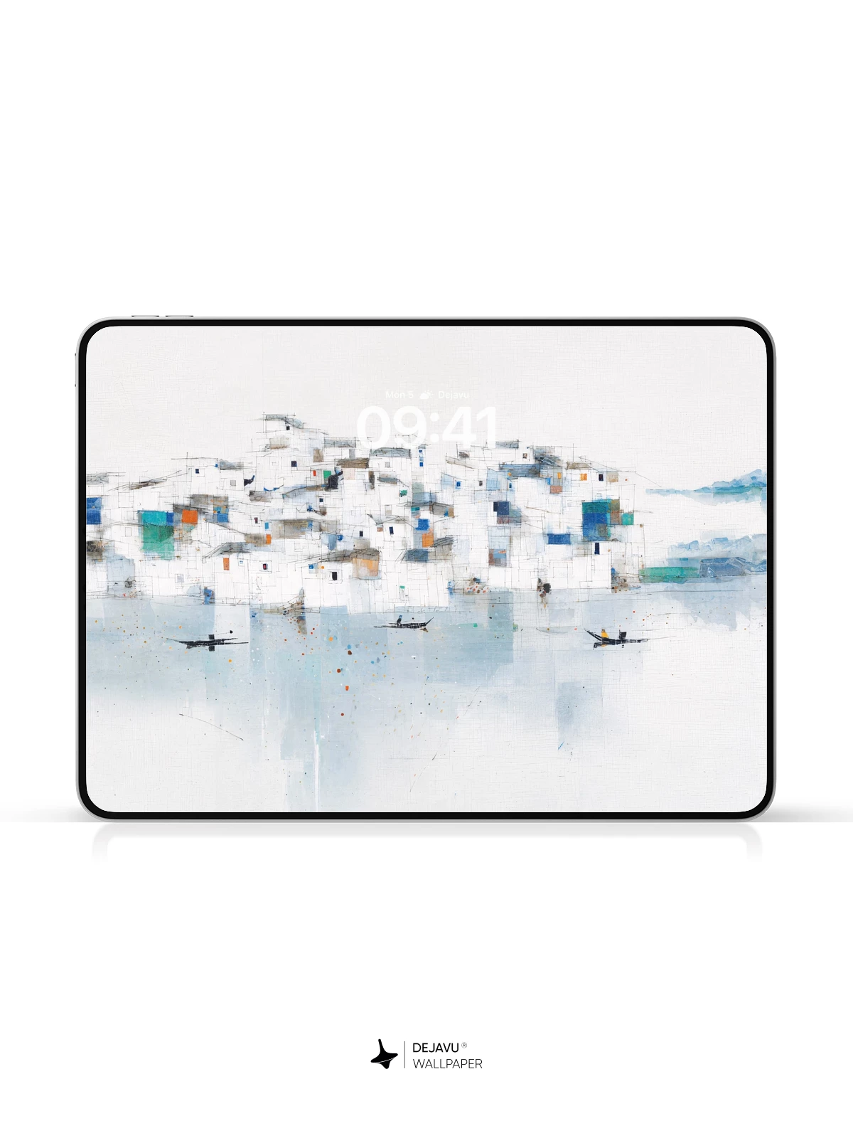 Watercolor Abstract Cityscape Wallpaper 4K for iPhone Lock Screen