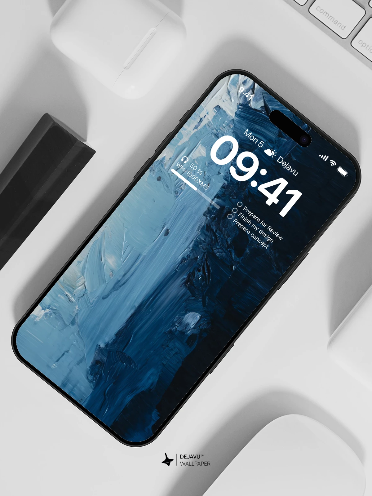 Abstract Blue Texture Wallpaper 4K for iPhone Lock Screen