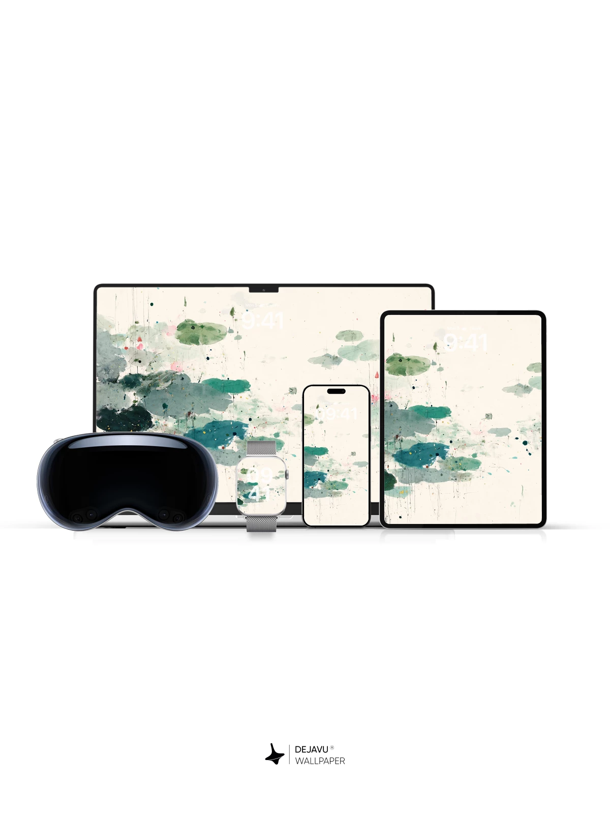 水墨荷叶壁纸4K适用于iPhone锁屏