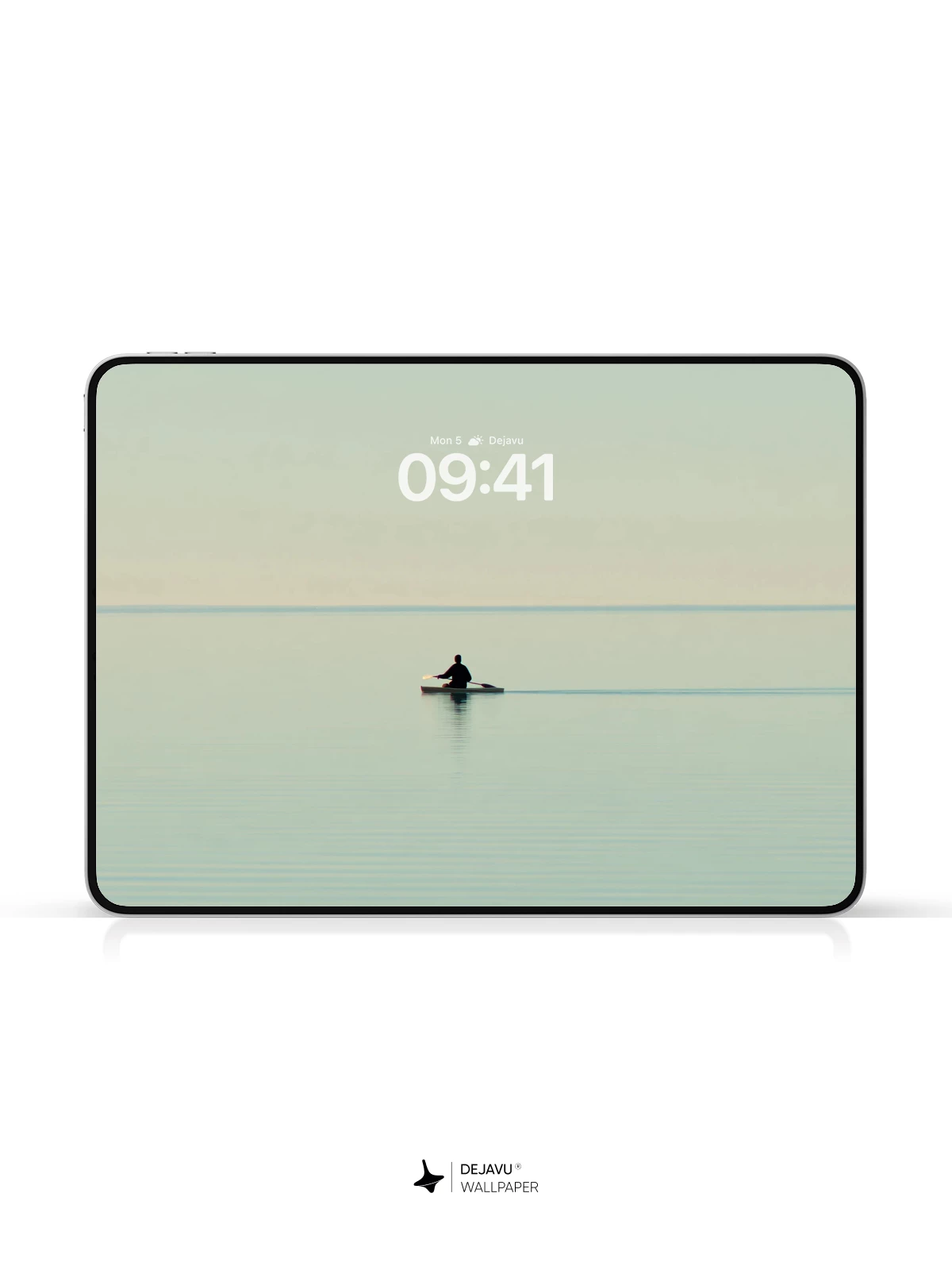 Kayaker Calm Water Wallpaper 4K Minimal Lock Screen