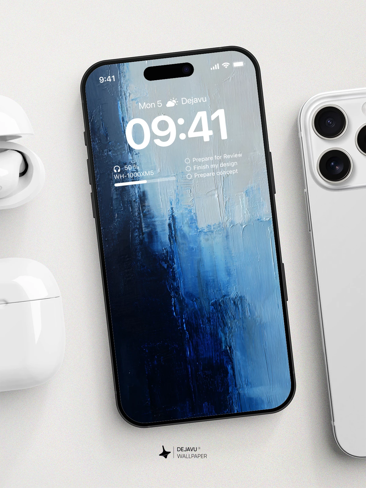 Blue Abstract Wallpaper 4K for iPhone Lock Screen