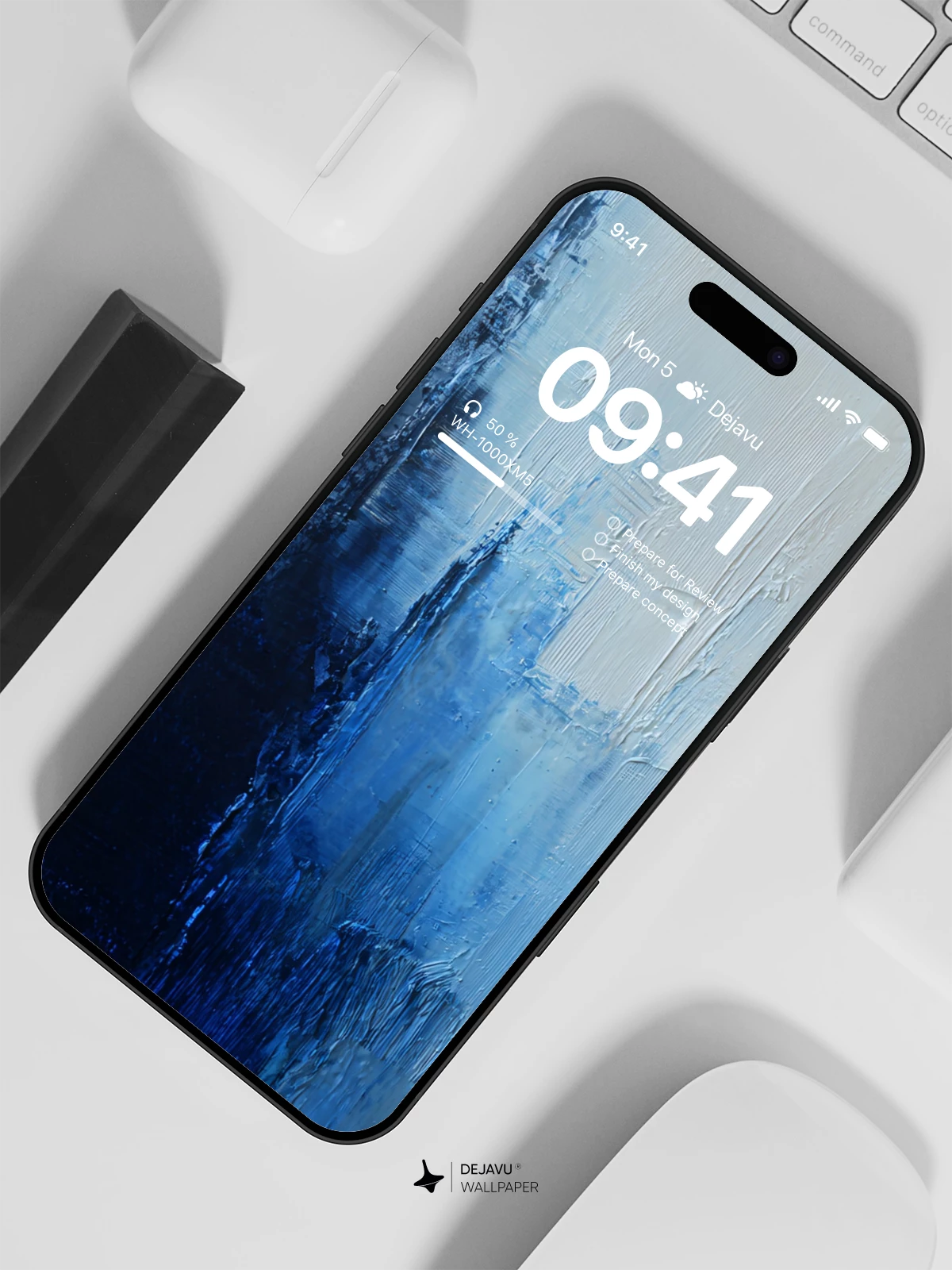 Blue Abstract Wallpaper 4K for iPhone Lock Screen