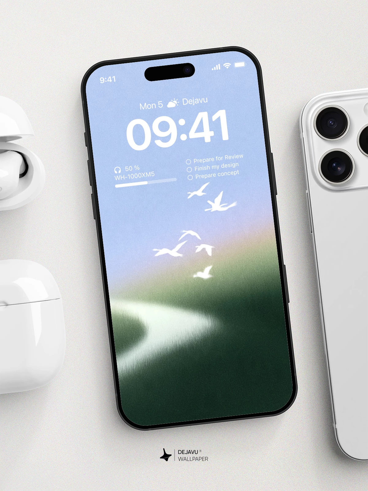 Minimalist Flying Birds Wallpaper 4K for iPhone Lock Screen