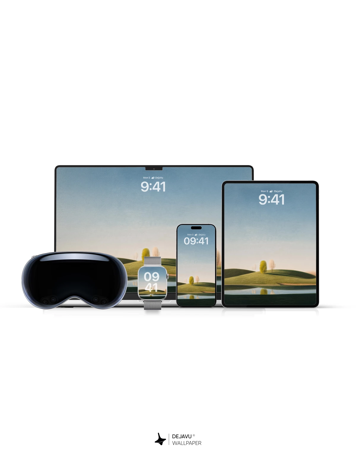 宁静山丘湖泊壁纸 4K 适用于iPhone锁屏