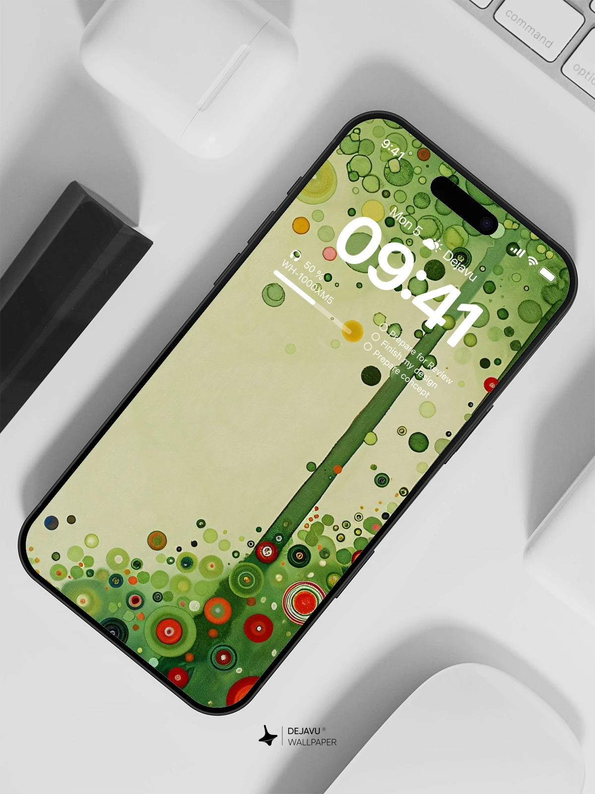 Green Abstract Wallpaper 4K for iPhone Lock Screen