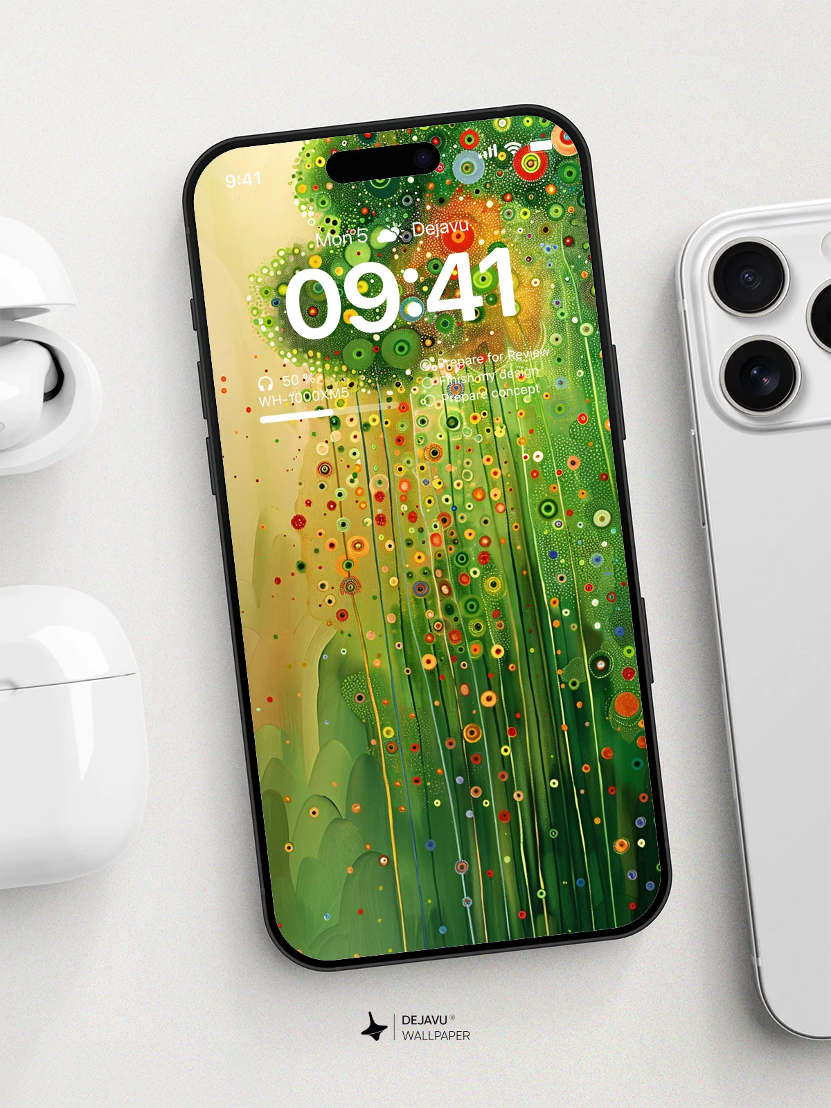 Abstract Green Art Wallpaper 4K for iPhone Lock Screen