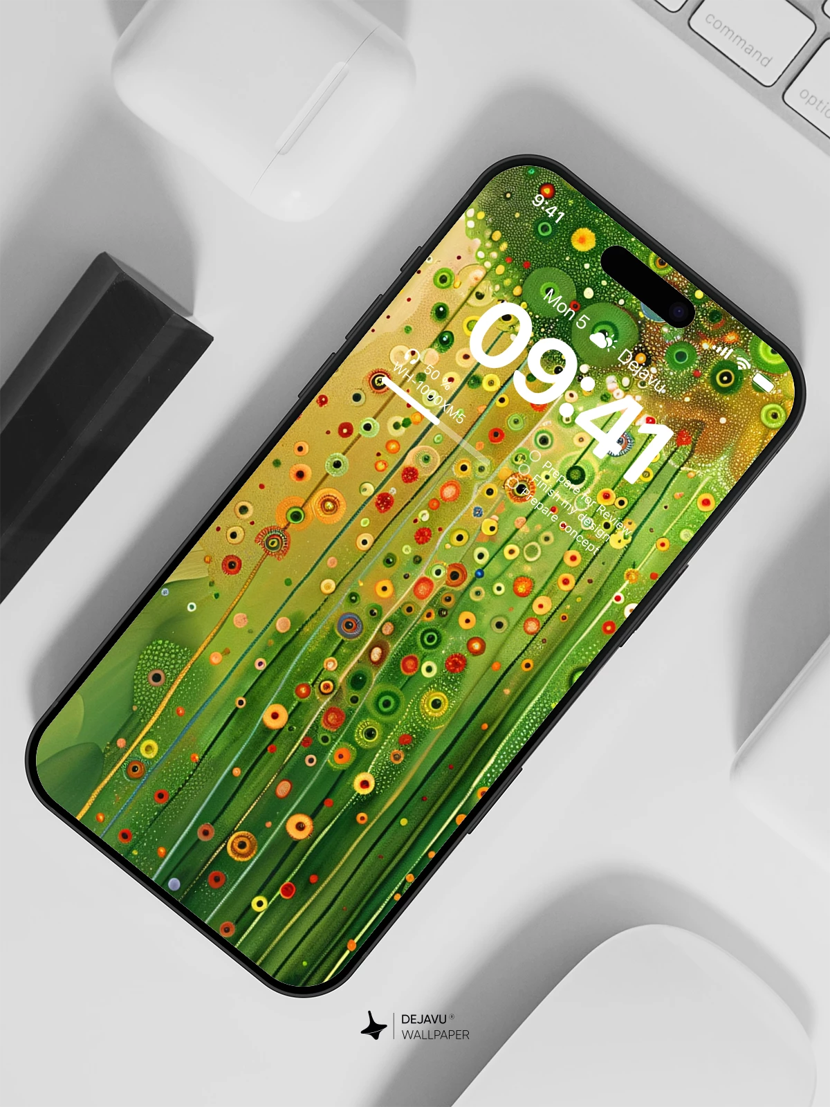 Abstract Green Art Wallpaper 4K for iPhone Lock Screen