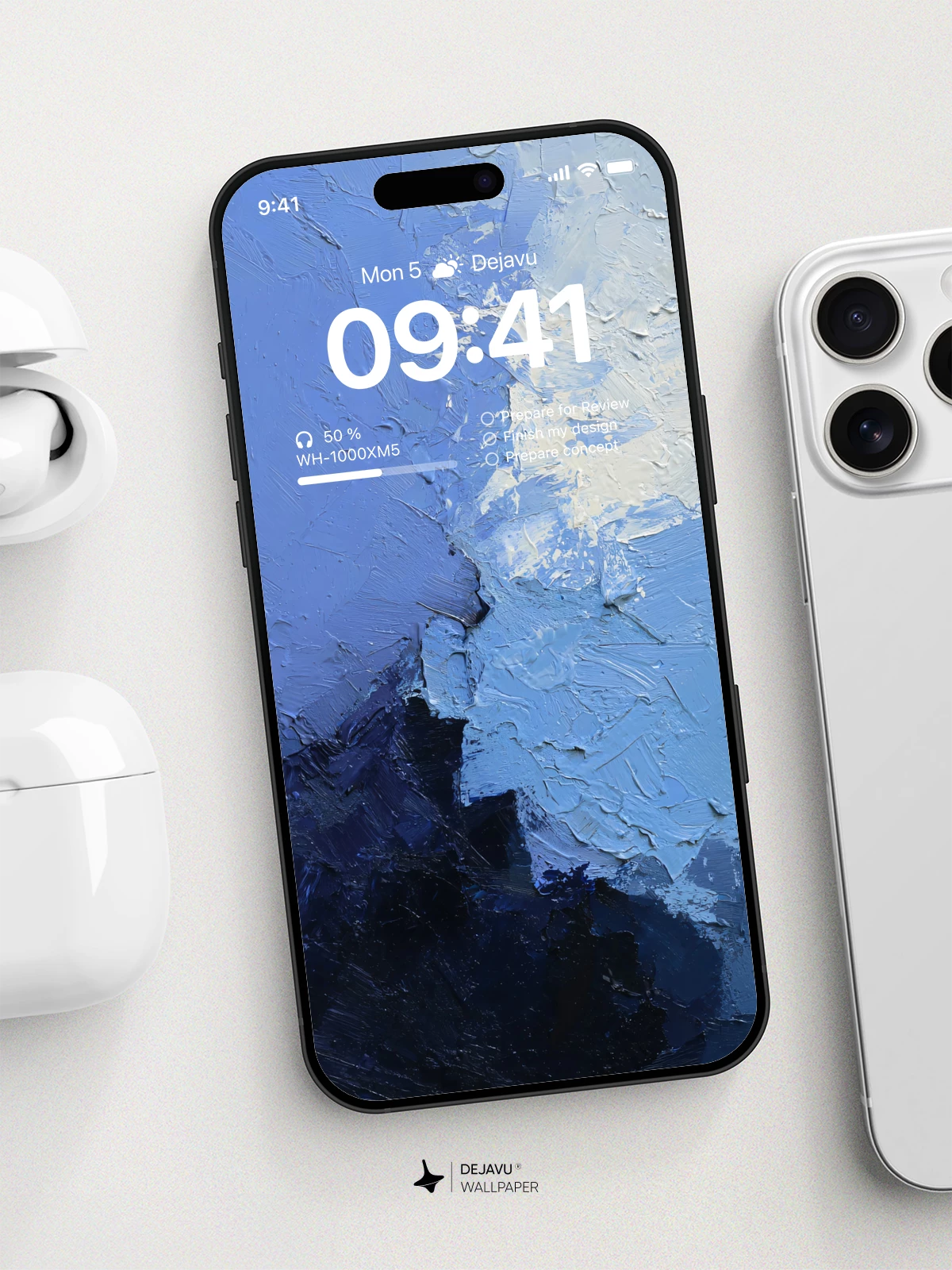 Abstract Blue Texture Wallpaper 4K for iPhone Lock Screen