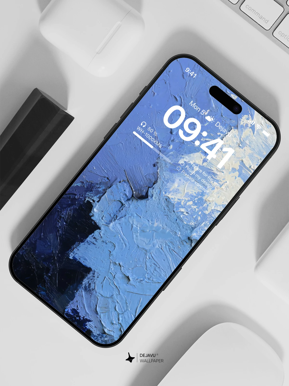 Abstract Blue Texture Wallpaper 4K for iPhone Lock Screen