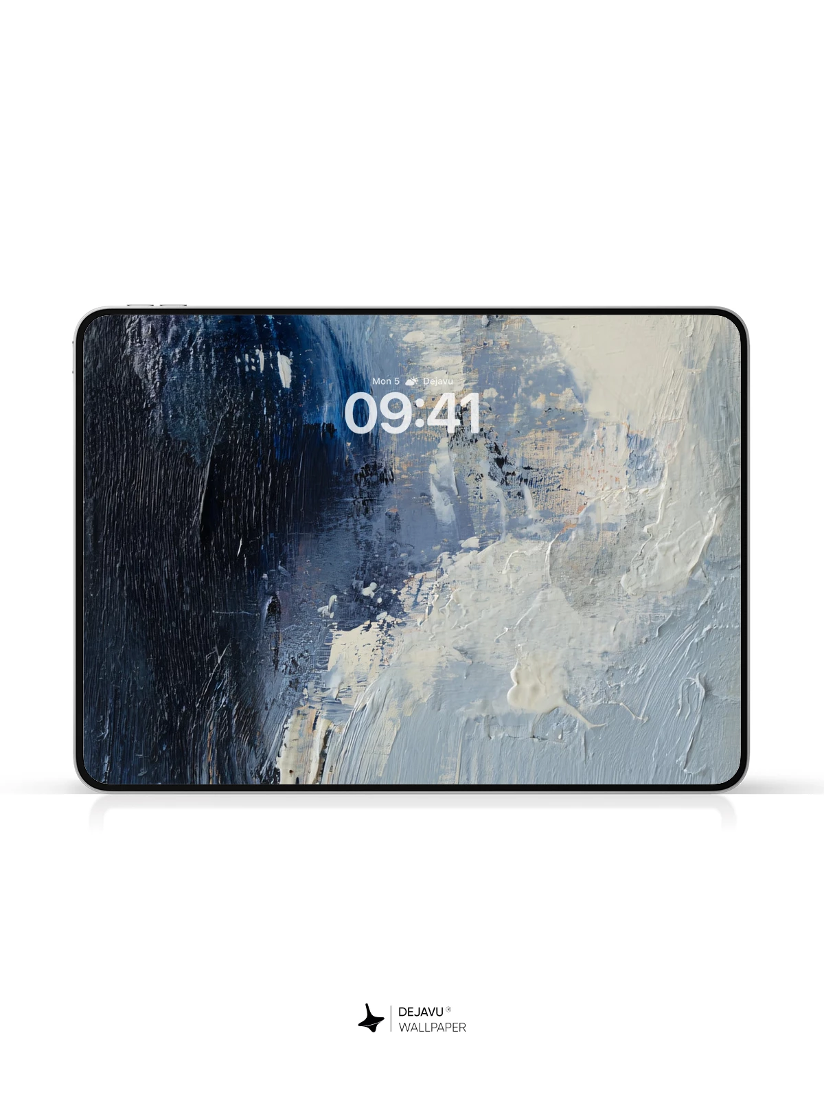 Abstract Blue and White Oil Painting Wallpaper 4K for Mobile Background