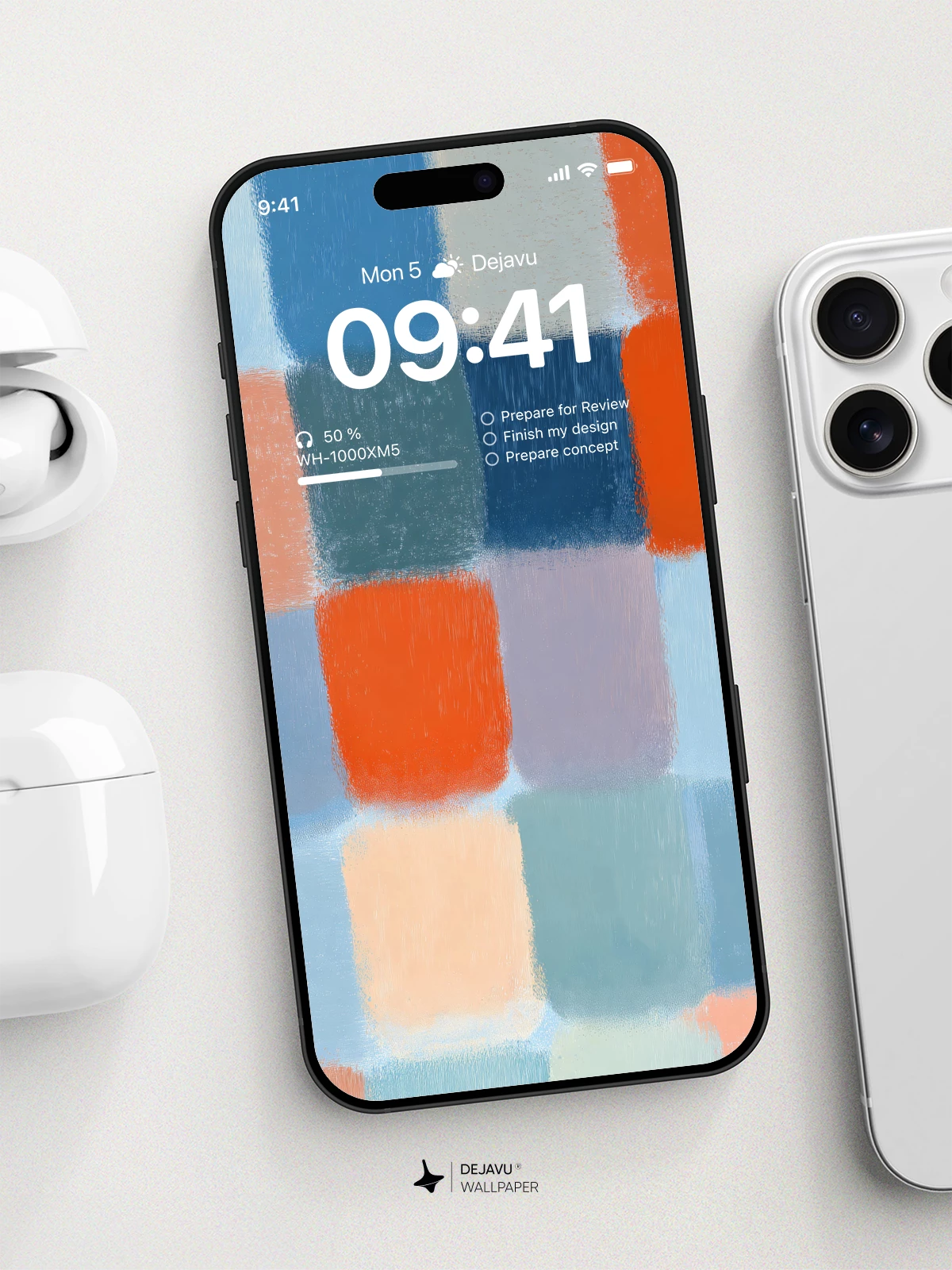 Abstract Color Block Wallpaper 4K for iPhone Lock Screen