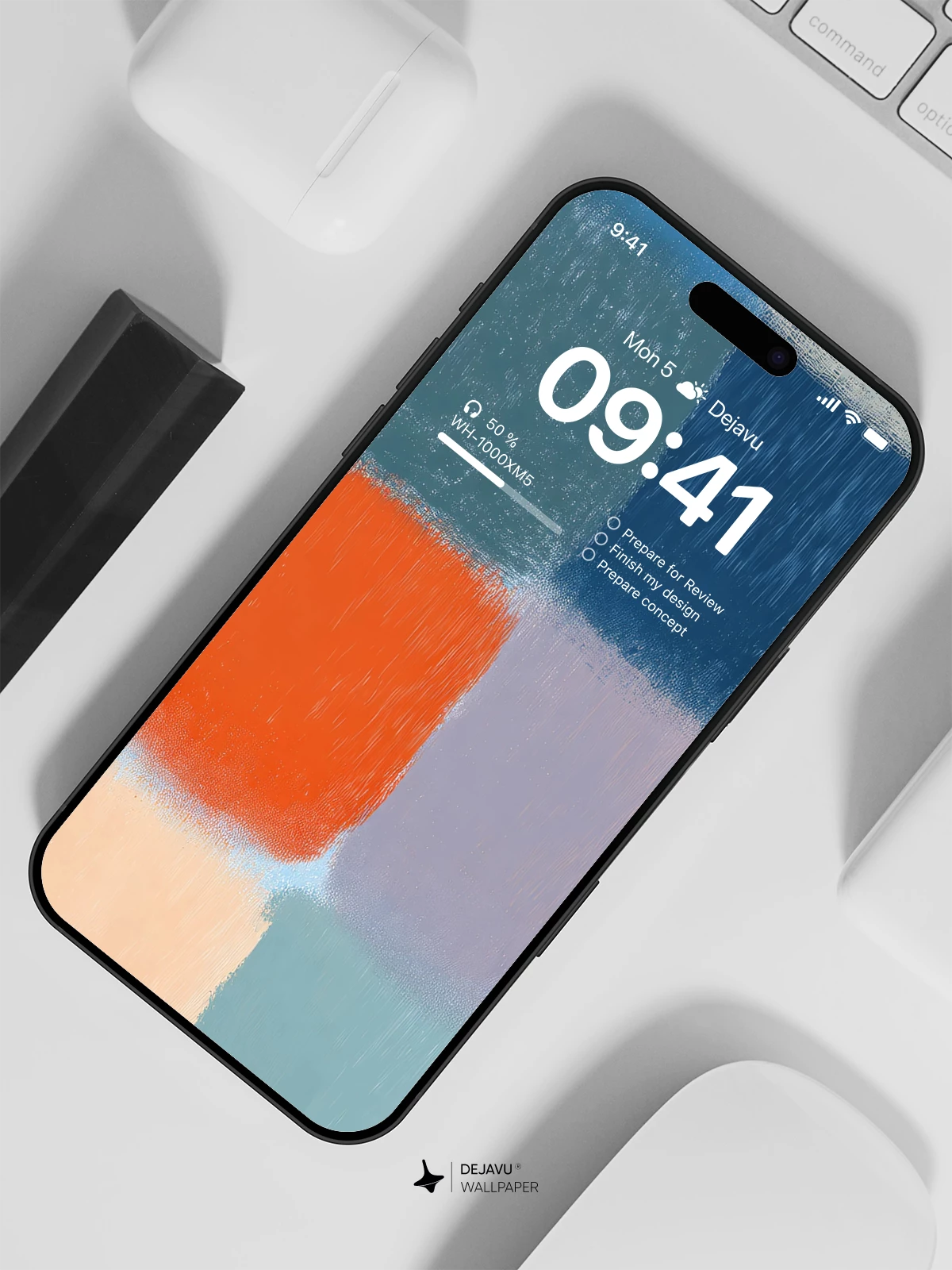 Abstract Color Block Wallpaper 4K for iPhone Lock Screen