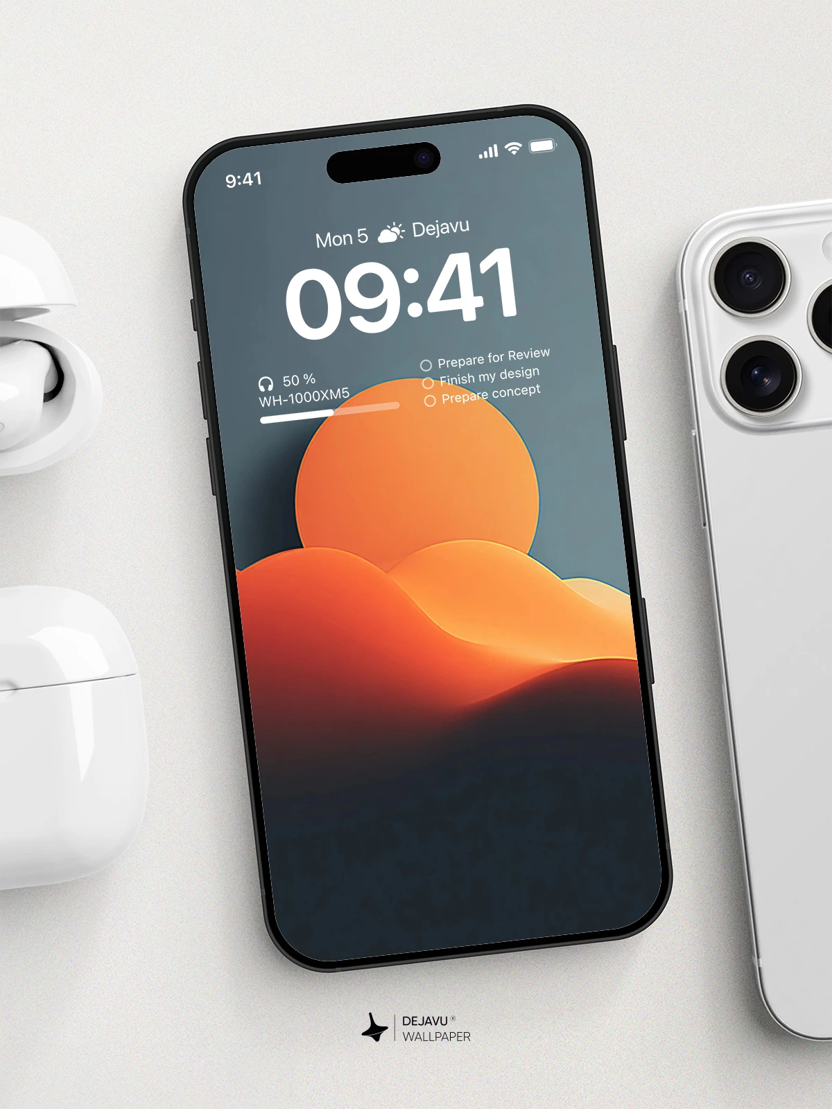 Orange Gradient Wallpaper 4K for iPhone Lock Screen