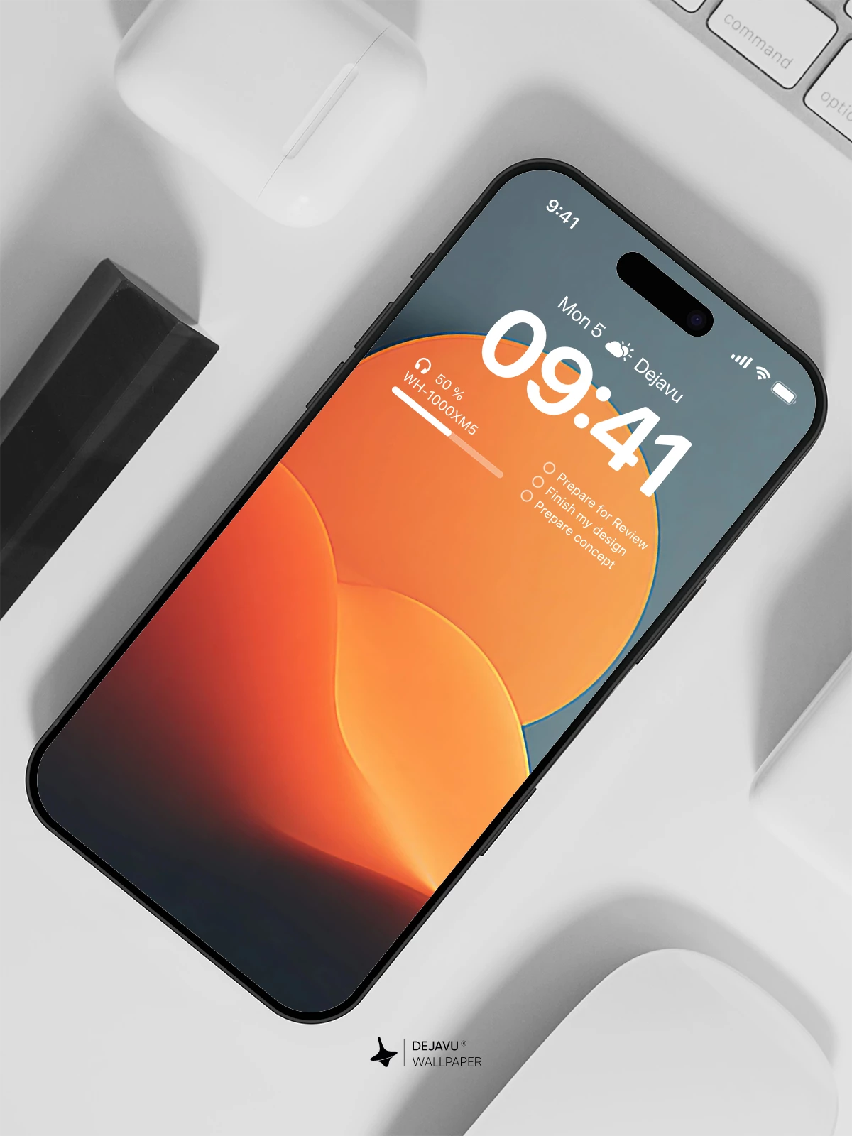 Orange Gradient Wallpaper 4K for iPhone Lock Screen
