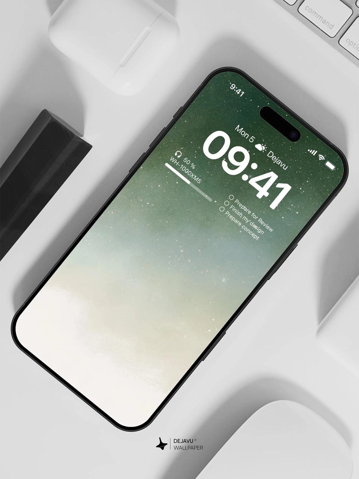 Starry Night Sky Gradient Wallpaper 4K for iPhone Lock Screen