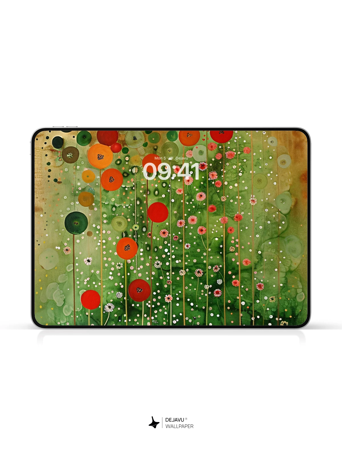 Abstract Green Floral Wallpaper 4K for iPhone Lock Screen