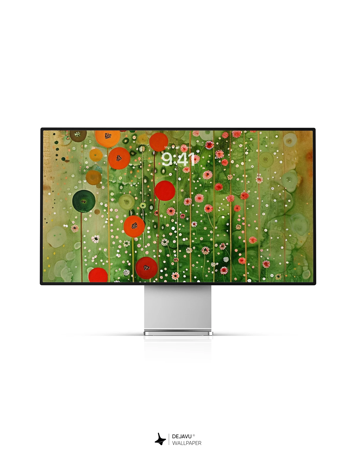 Abstract Green Floral Wallpaper 4K for iPhone Lock Screen