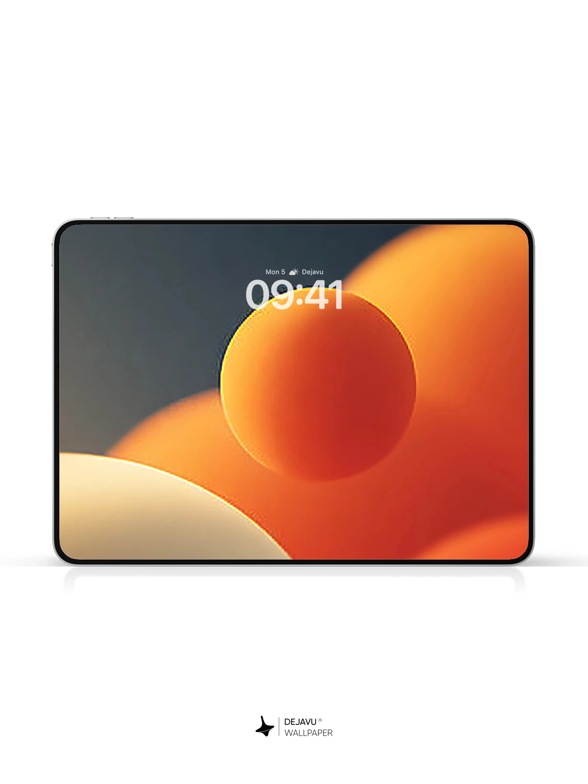 Orange and White Abstract Wallpaper 4K for iPhone Lock Screen