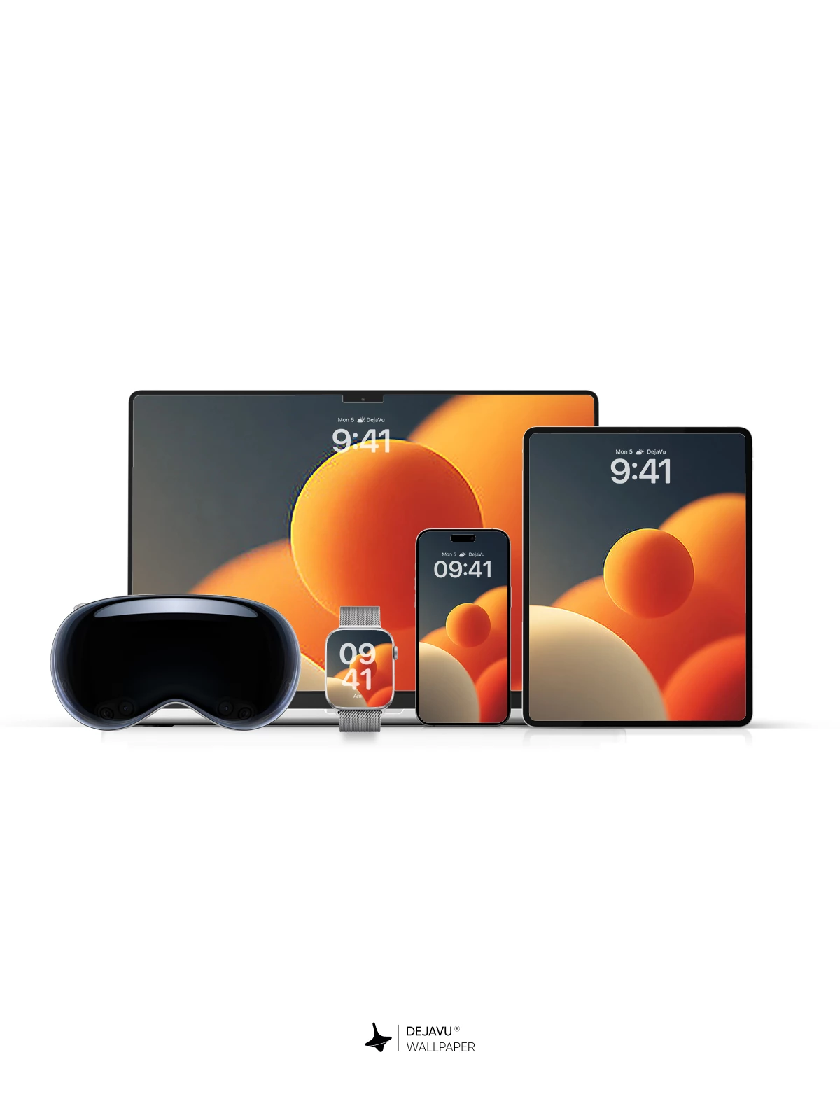 Orange and White Abstract Wallpaper 4K for iPhone Lock Screen