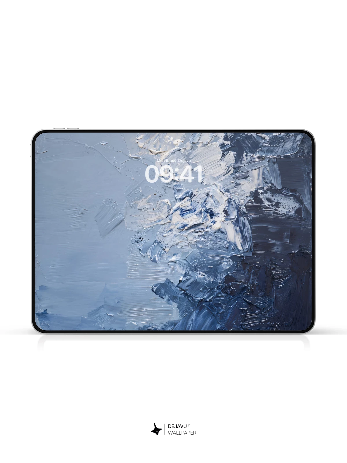 Abstract Blue Oil Painting Wallpaper 4K for iPhone Lock Screen