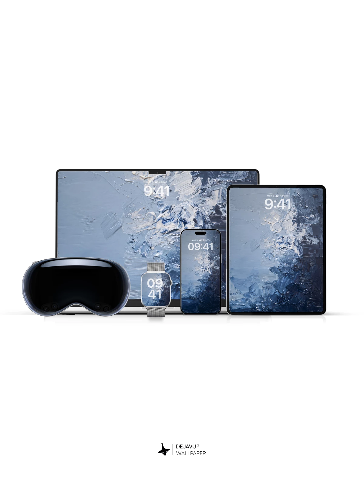 Abstract Blue Oil Painting Wallpaper 4K for iPhone Lock Screen