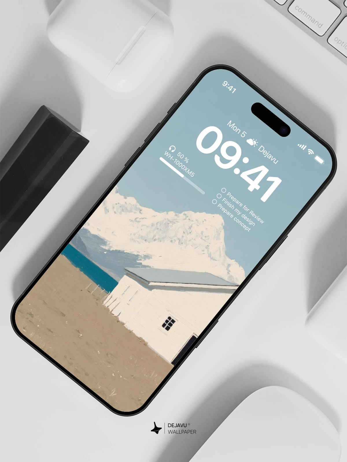 雪山小屋壁纸4K for iPhone Lock Screen