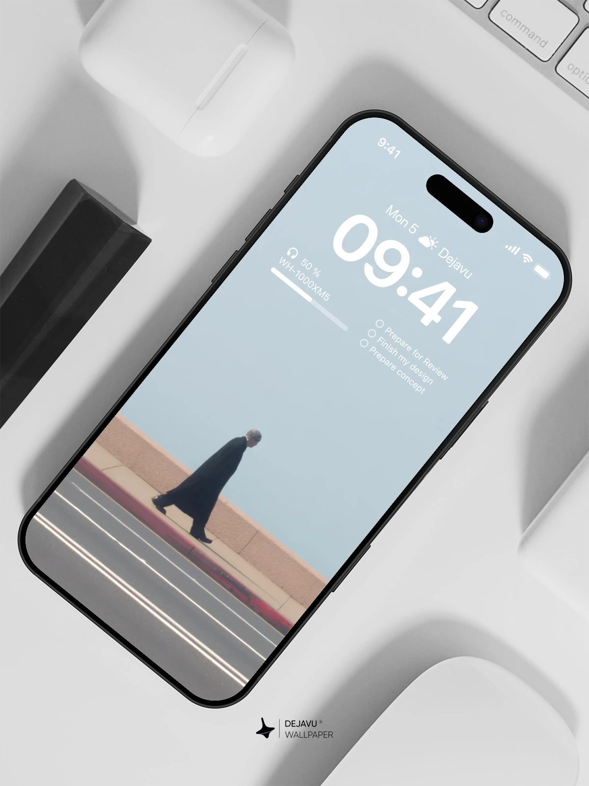 Lonely Walker Minimalist Wallpaper 4K for iPhone Lock Screen