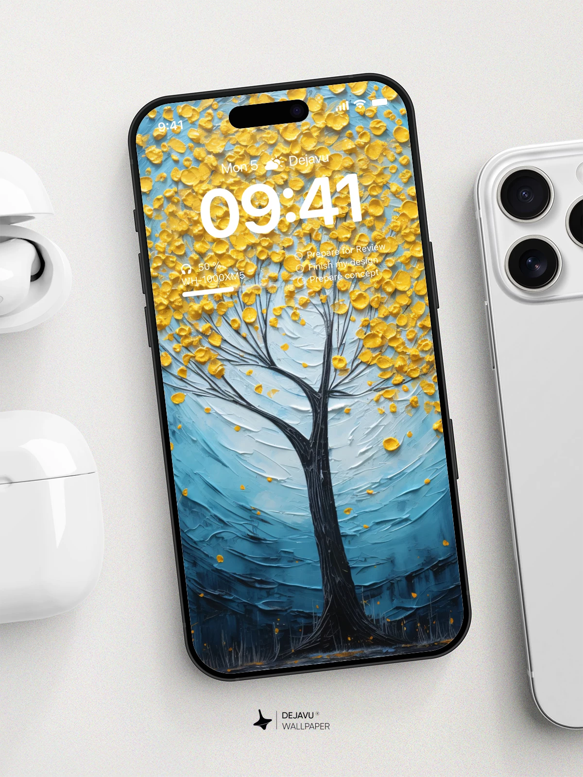 Yellow Tree Wallpaper 4K for iPhone Lock Screen