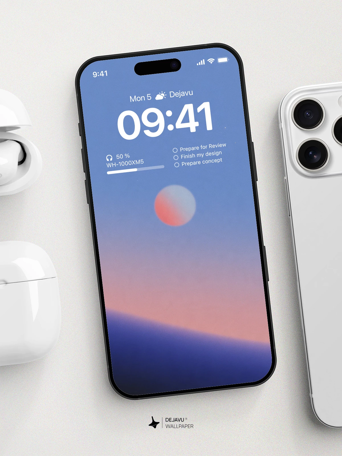 Sunset Moon Wallpaper 4K for iPhone Lock Screen