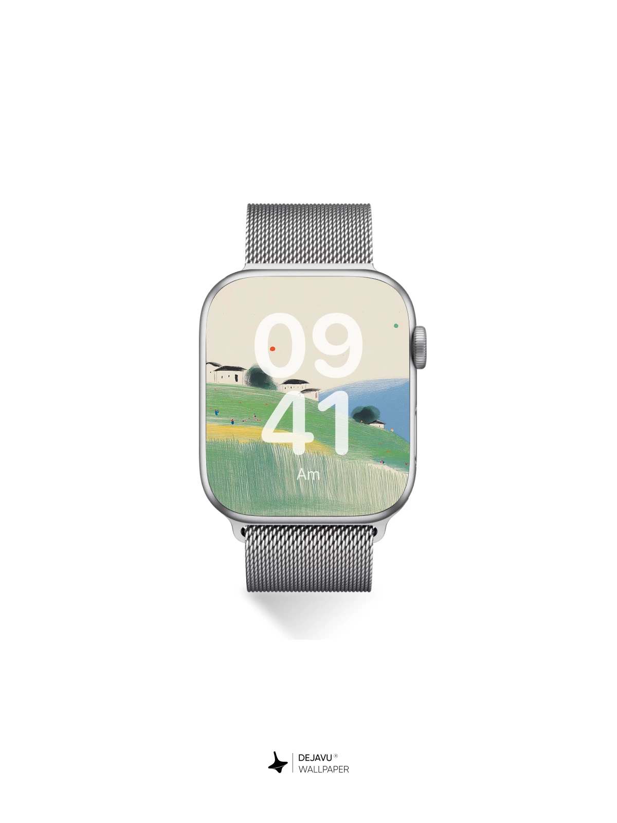 Minimalist Hillside Village Wallpaper 4K for iPhone Lock Screen