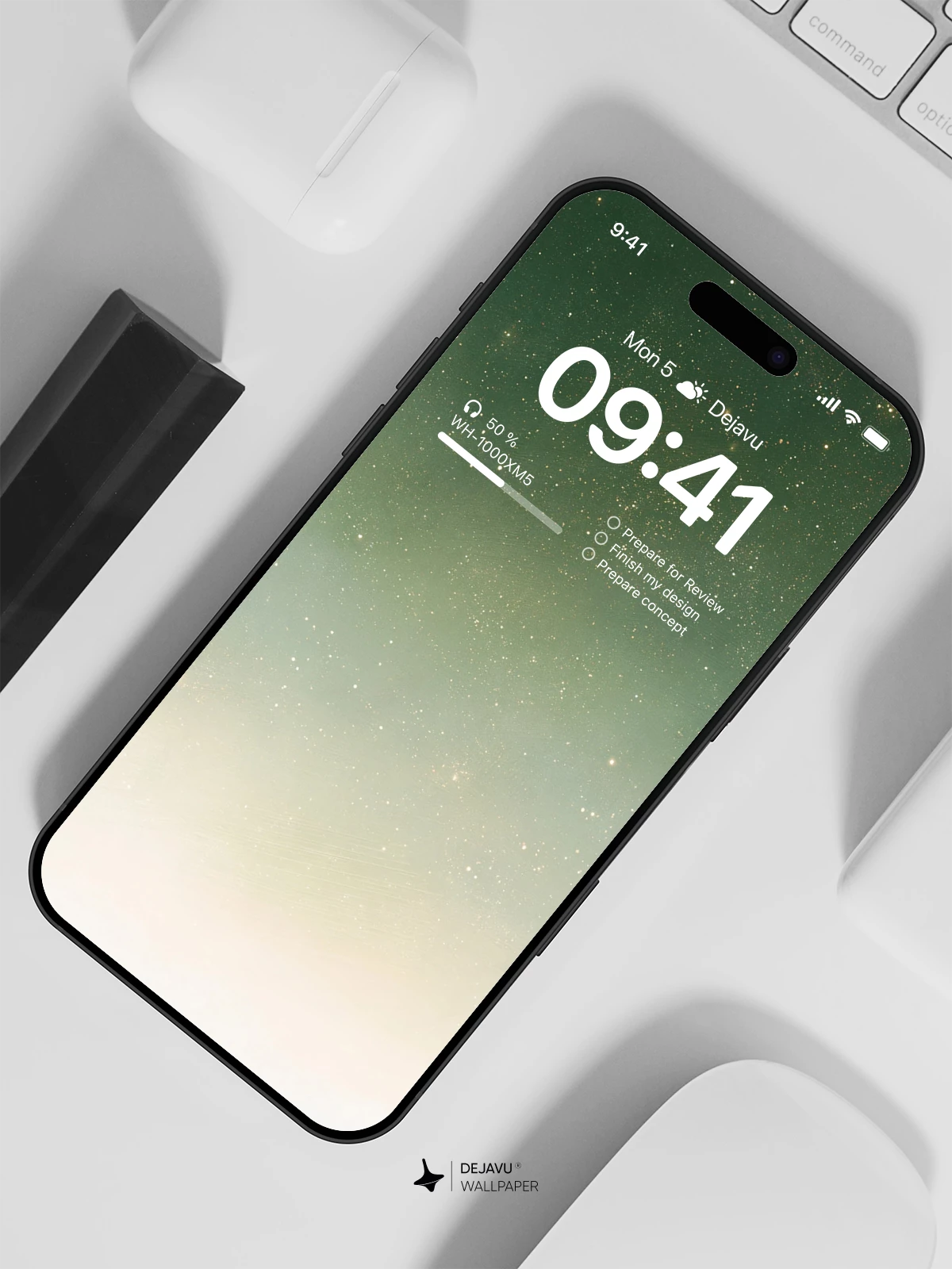 Starry Night Sky Gradient Wallpaper 4K for iPhone Lock Screen