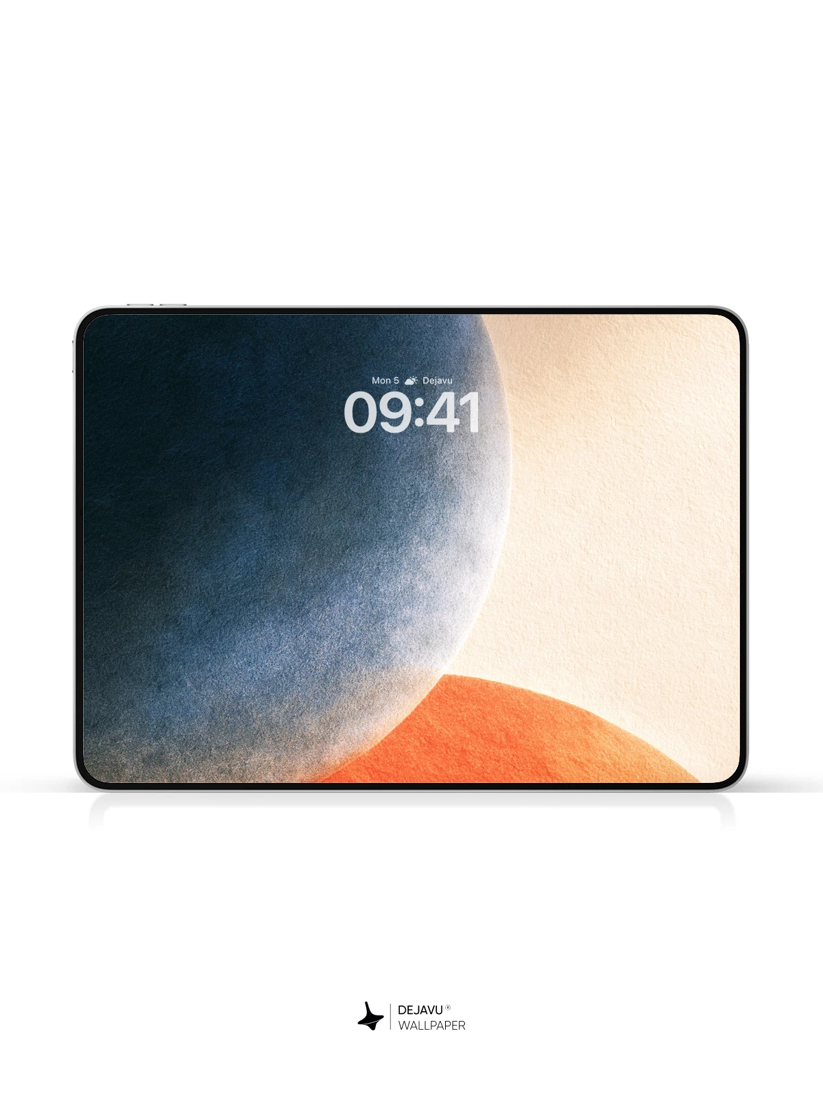 Abstract Blue Orange Beige Wallpaper 4K for iPhone Lock Screen