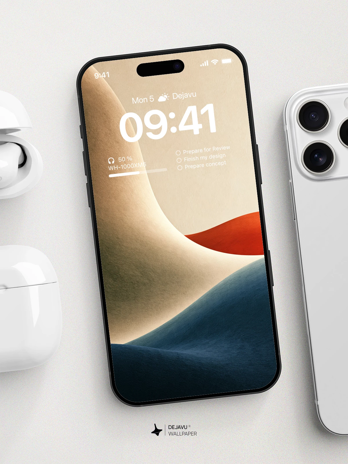 Abstract Gradient Curves Wallpaper 4K for iPhone Lock Screen