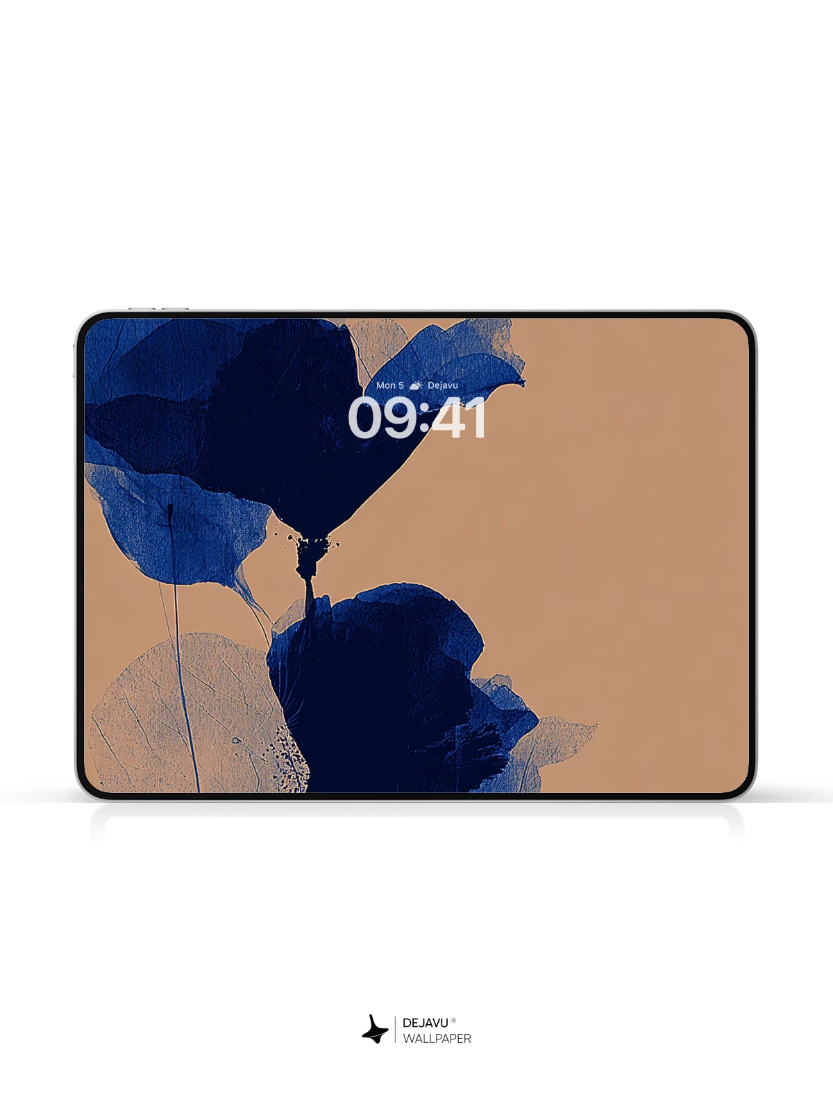 Blue Floral Wallpaper 4K AMOLED Display Wallpaper