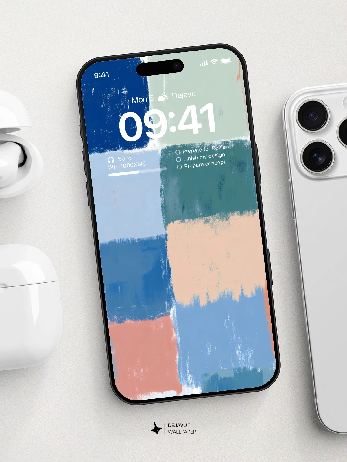 Abstract Blue and Orange Wallpaper 4K for iPhone Lock Screen