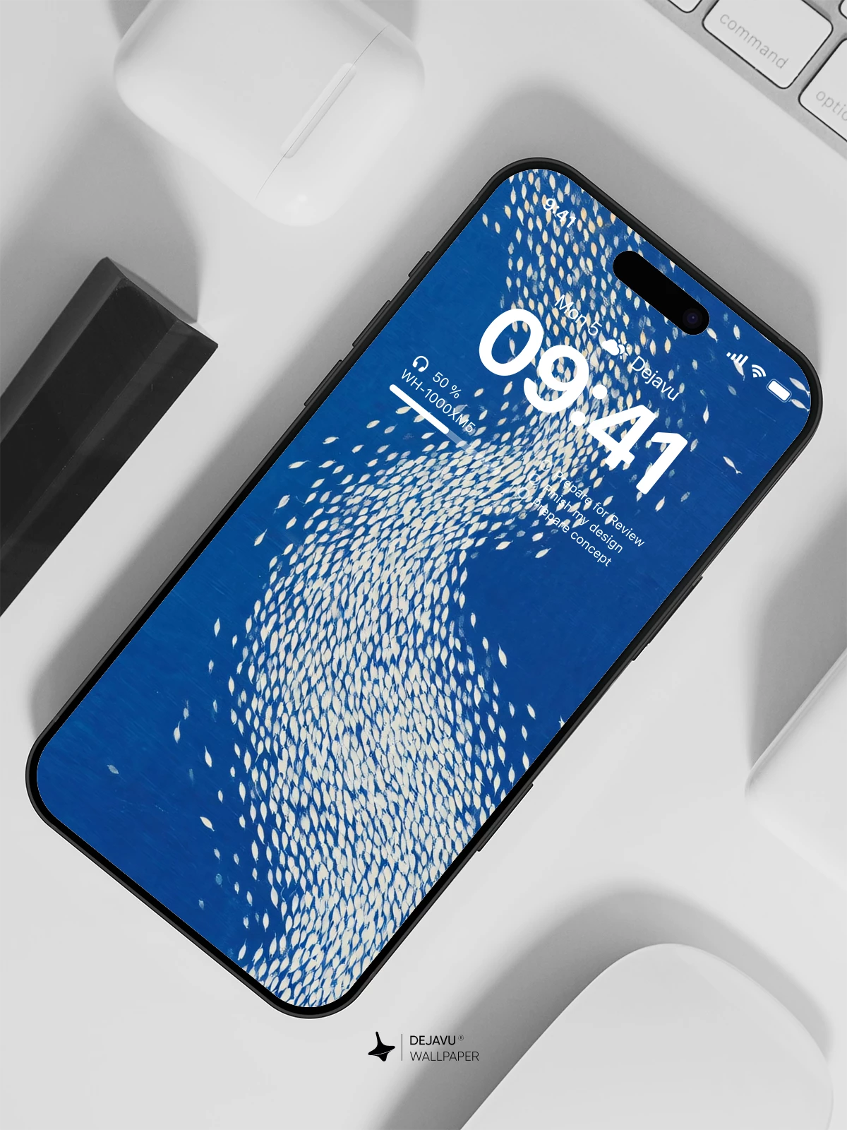School of Fish Blue Wallpaper 4K for iPhone Lock Screen