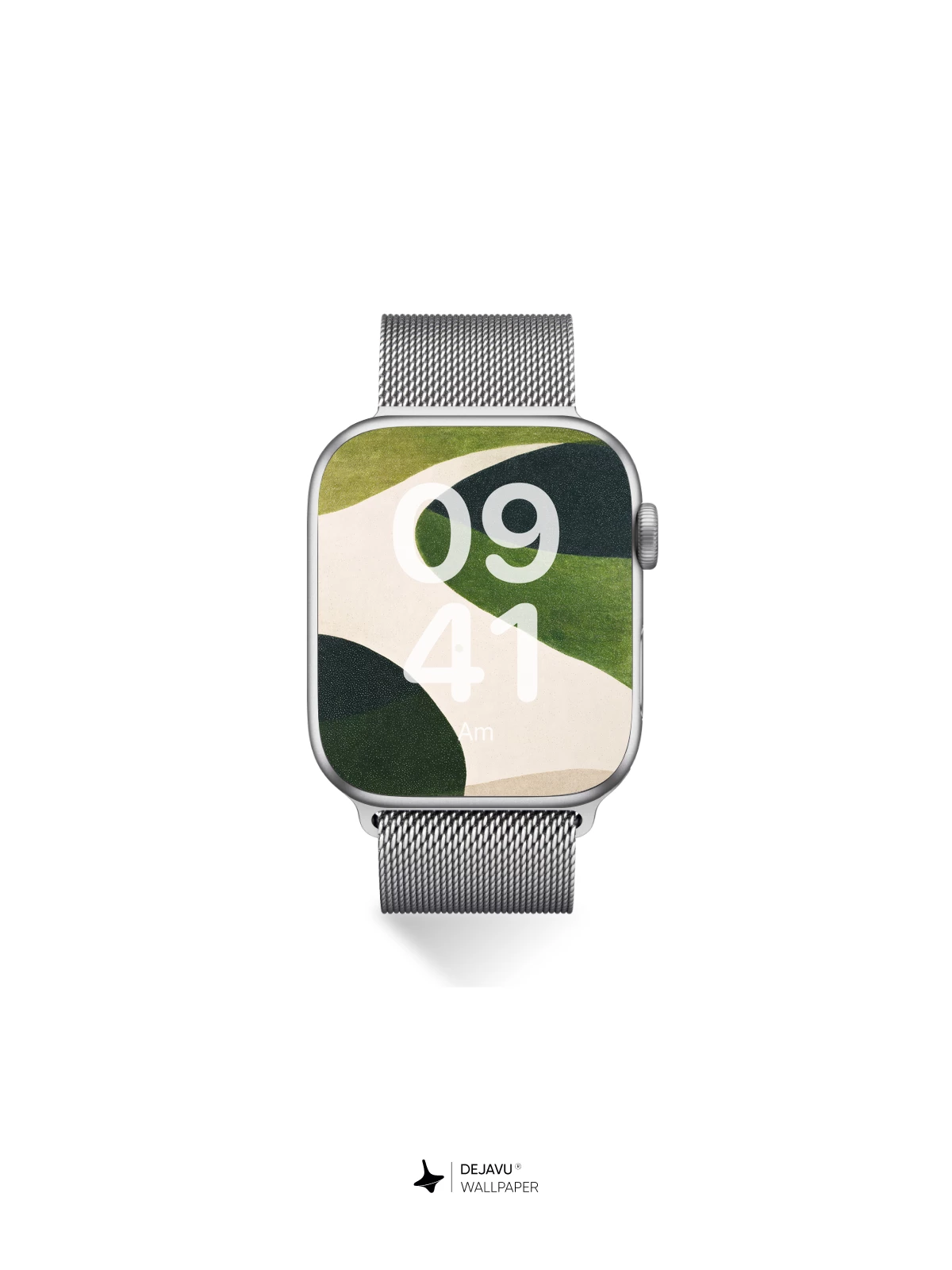 Abstract Green Landscape Wallpaper 4K for iPhone Lock Screen