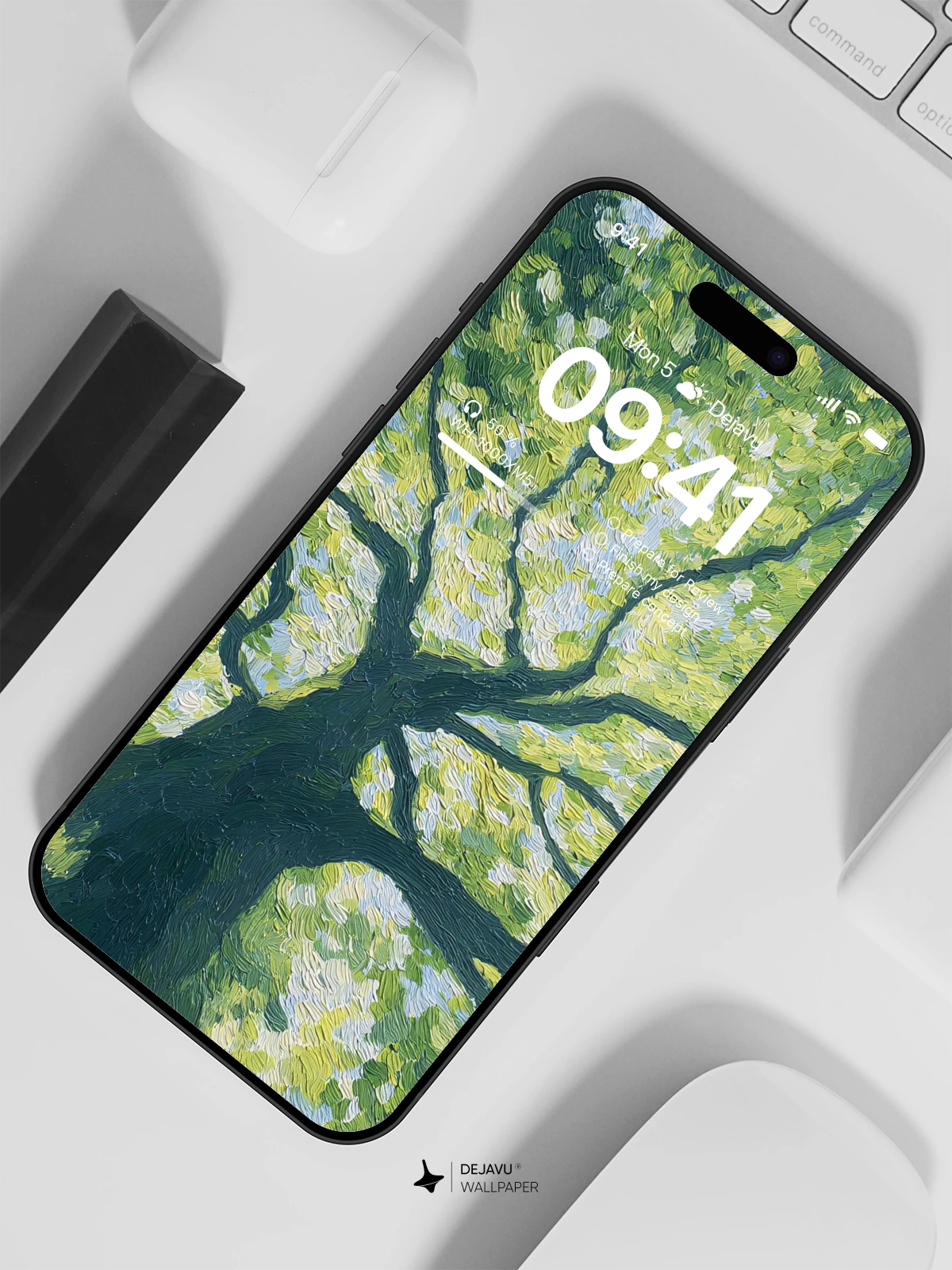 Green Tree Canopy Wallpaper 4K for iPhone Lock Screen
