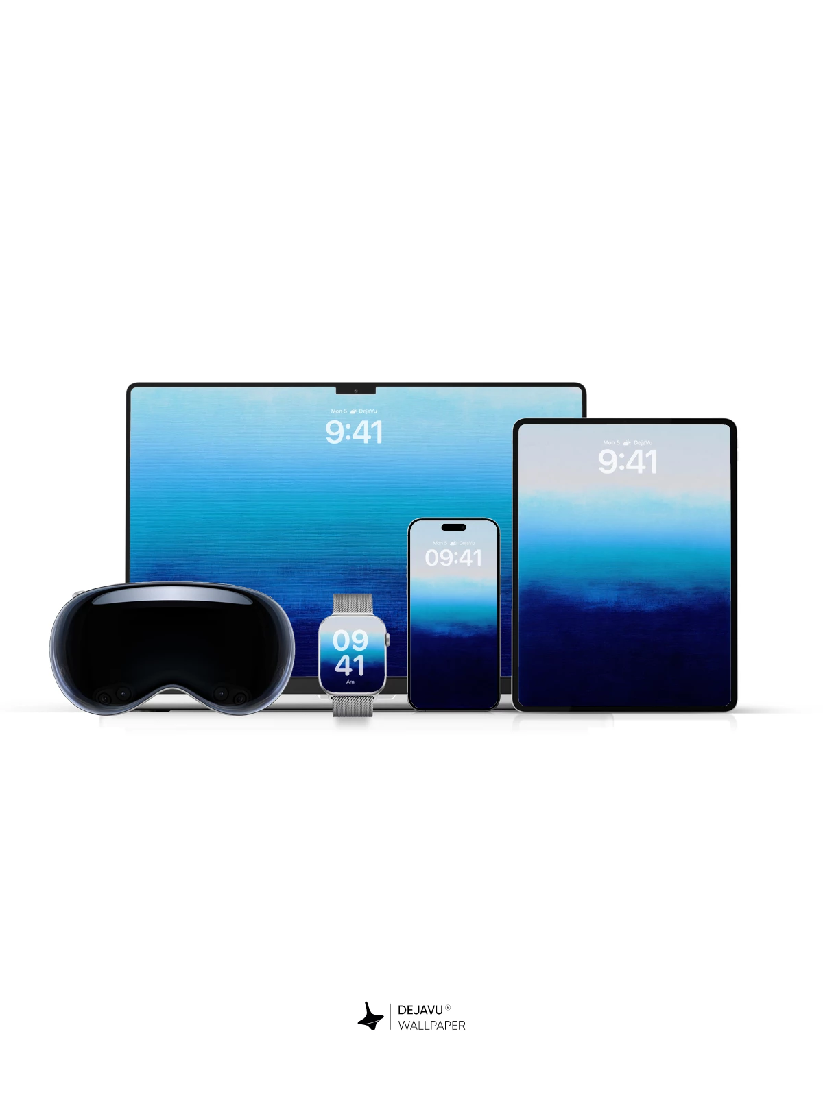 Blue Gradient Ocean Wallpaper 4K for iPhone Lock Screen