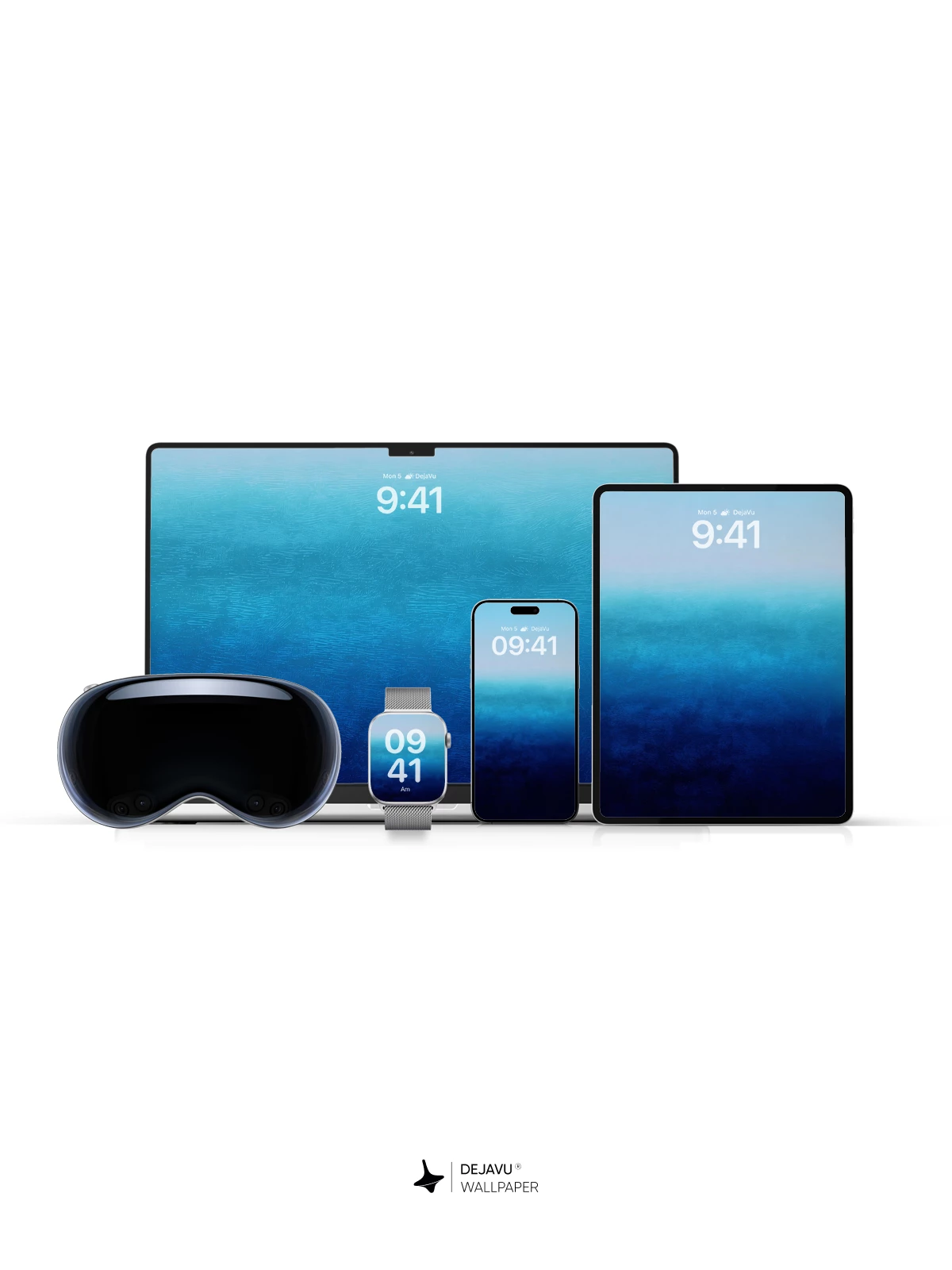 Ocean Gradient Blue Wallpaper 4K for iPhone Lock Screen