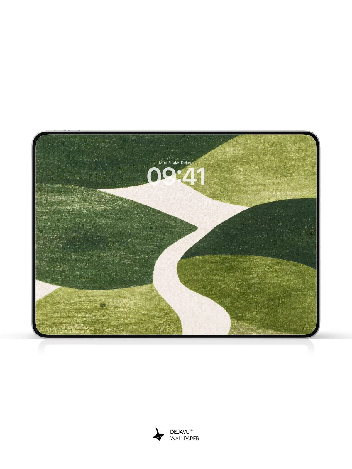 Abstract Green Hills Landscape Wallpaper 4K for iPhone Lock Screen