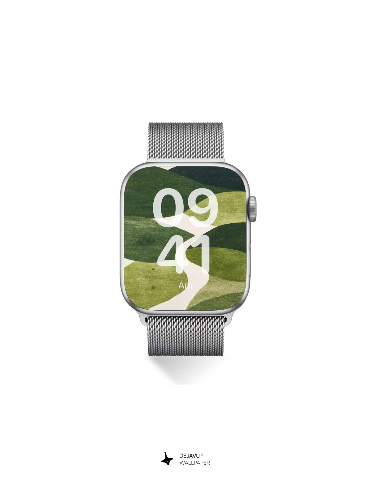 Abstract Green Hills Landscape Wallpaper 4K for iPhone Lock Screen