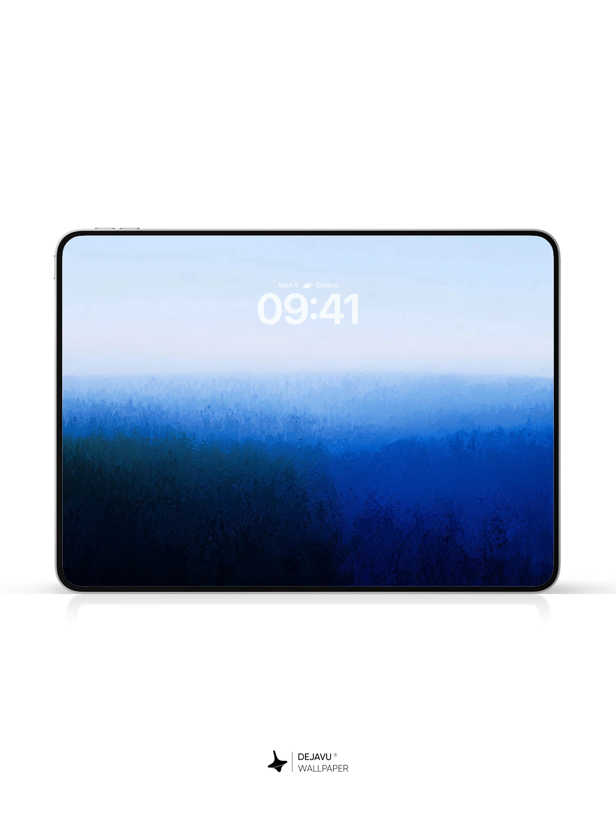 Blue Gradient Forest Landscape Wallpaper 4K for iPhone Lock Screen