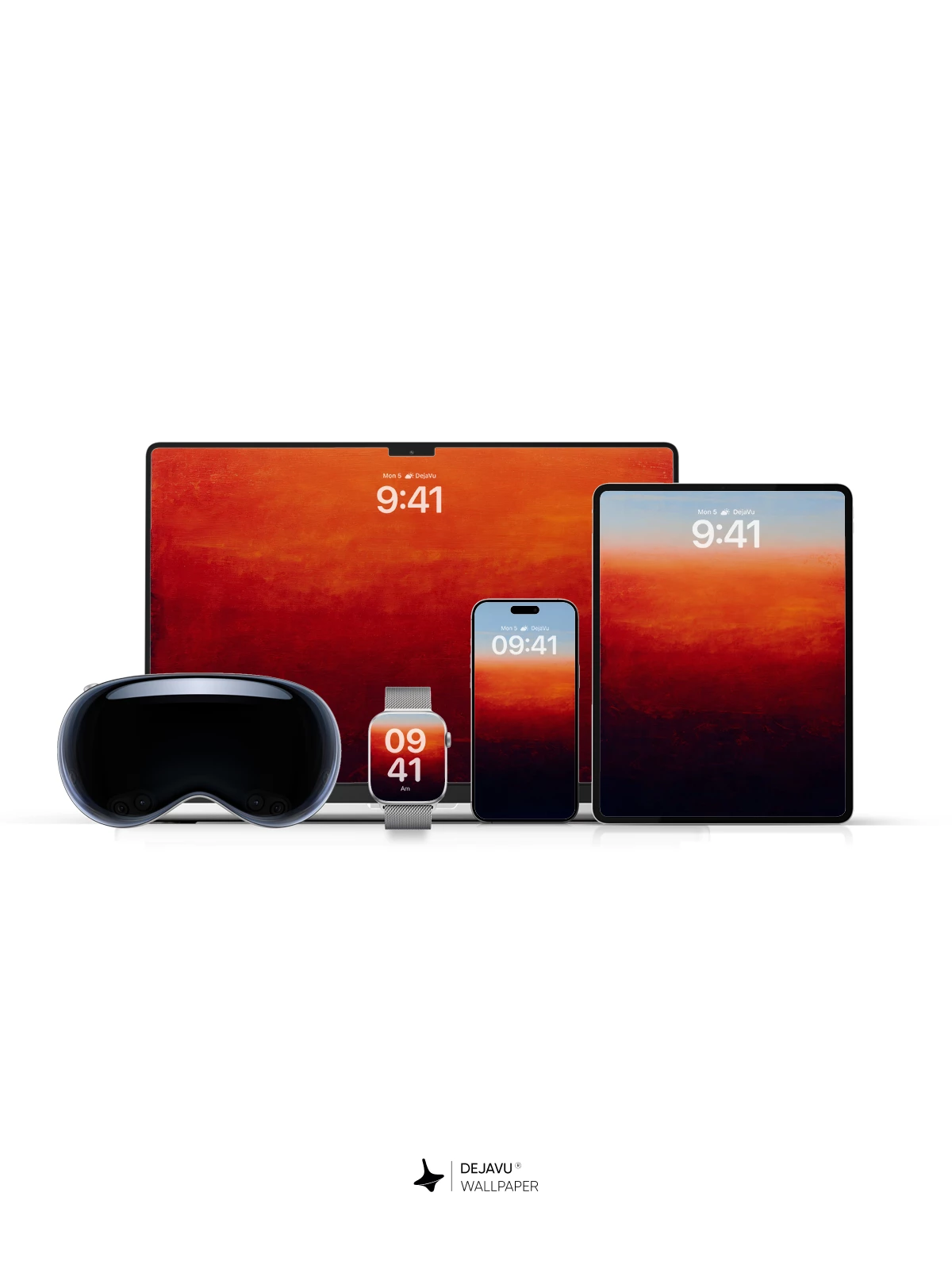 Abstract Red Orange Gradient Wallpaper 4K for iPhone Lock Screen