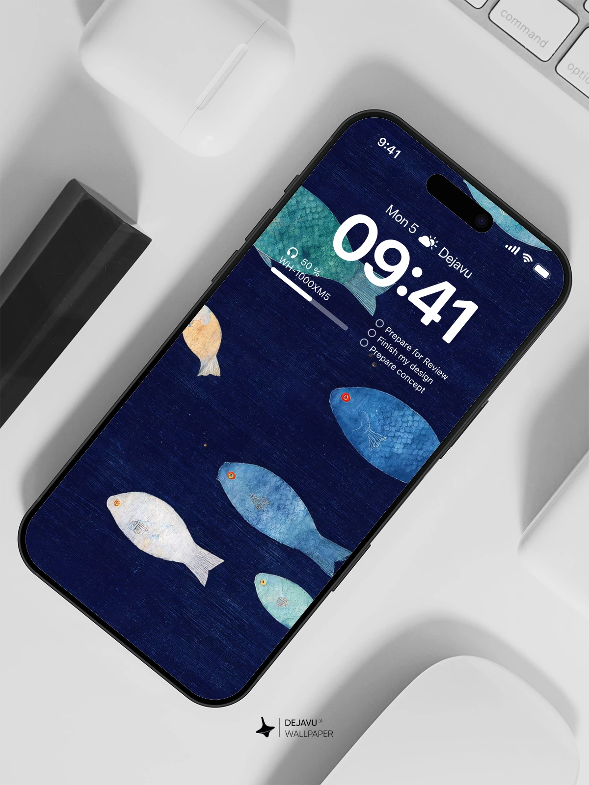 Blue Fish Ocean Wallpaper 4K for iPhone Lock Screen