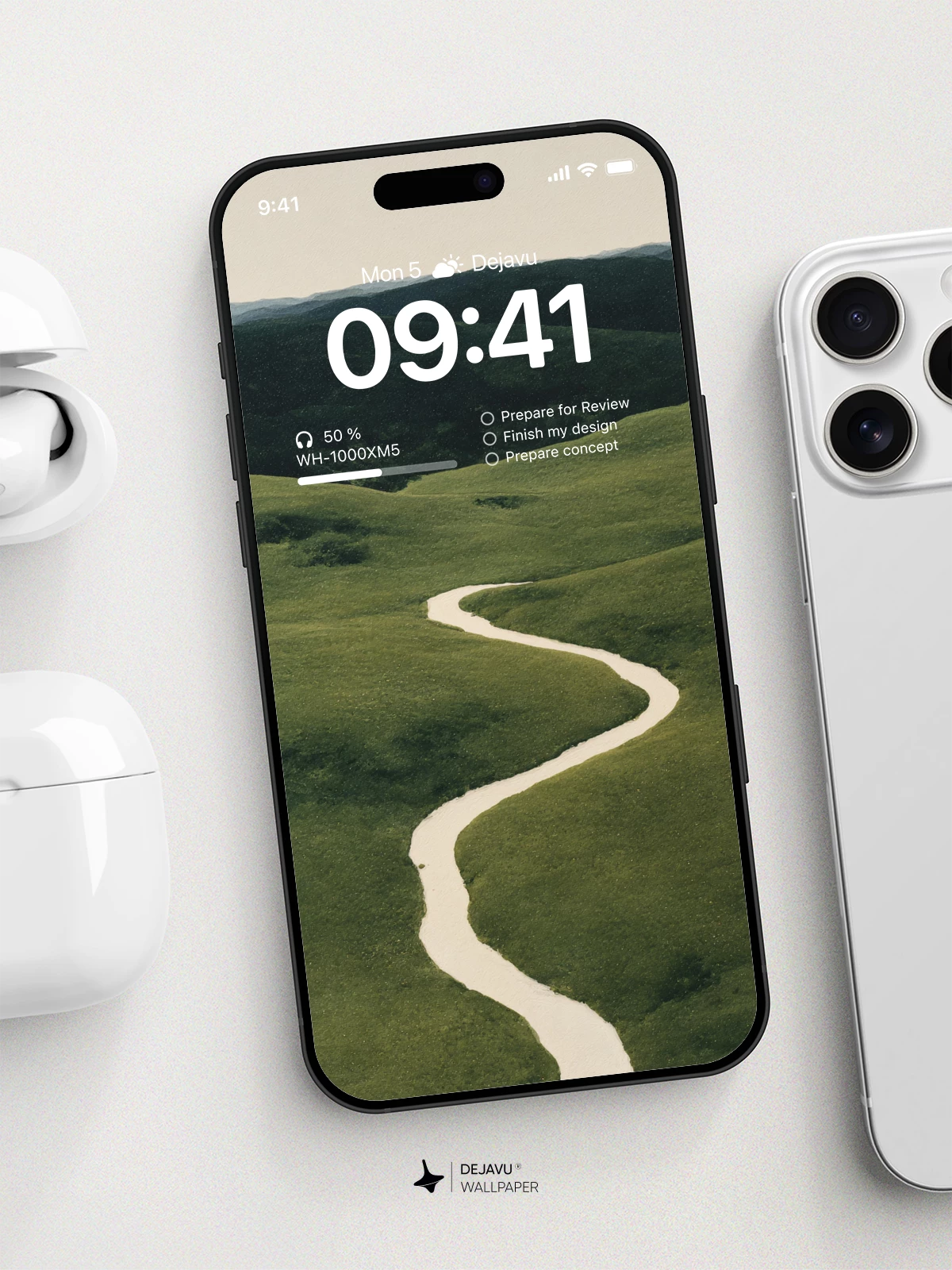 Winding River Landscape Wallpaper 4K for iPhone Lock Screen