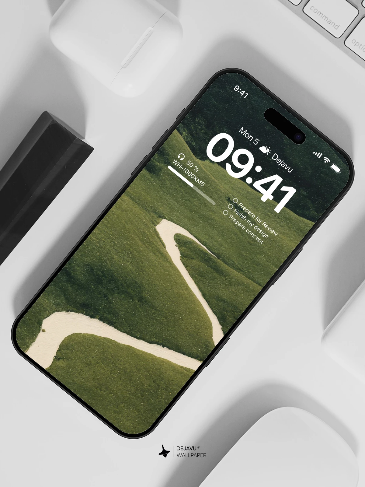 Winding River Landscape Wallpaper 4K for iPhone Lock Screen
