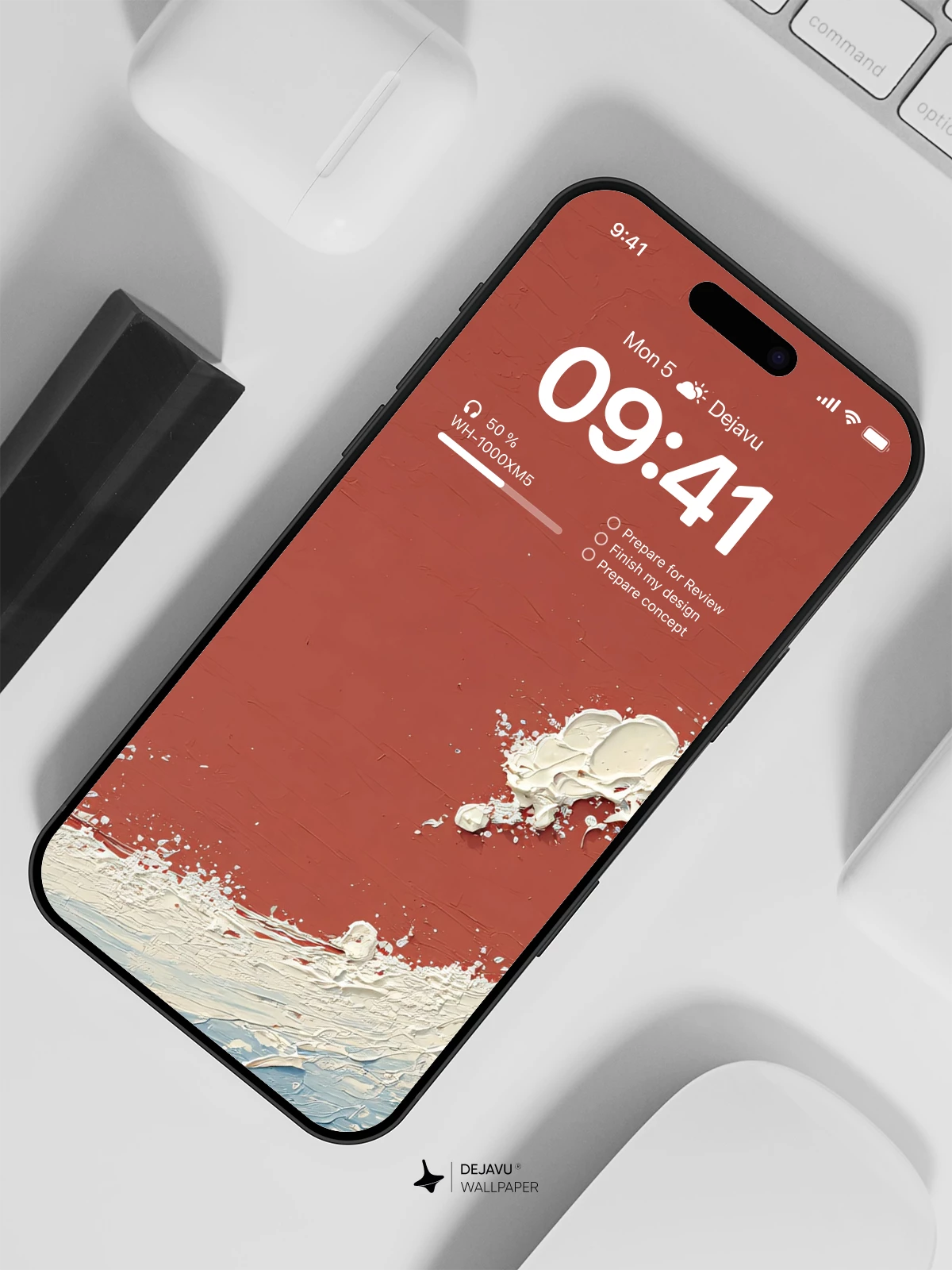 Minimal Wave Art Wallpaper 4K for iPhone Lock Screen