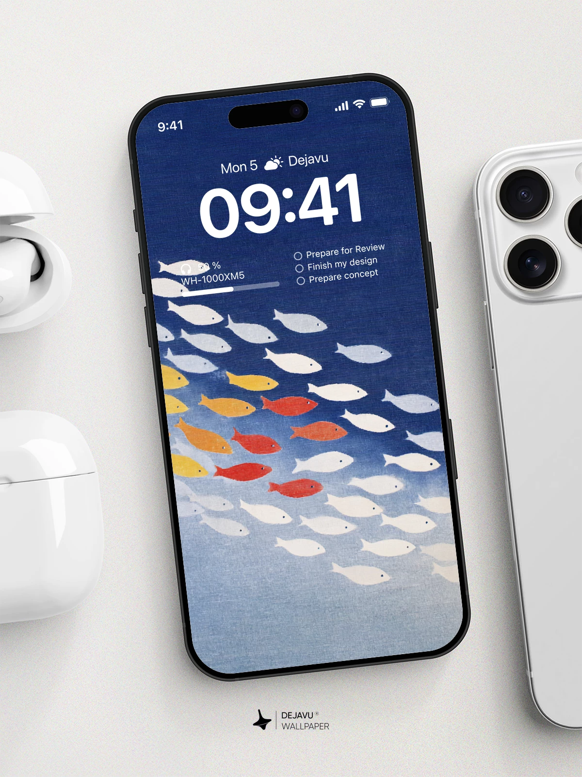 School of Fish Ocean Wallpaper 4K for iPhone Lock Screen