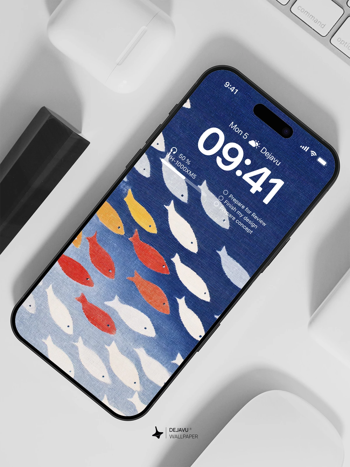 School of Fish Ocean Wallpaper 4K for iPhone Lock Screen